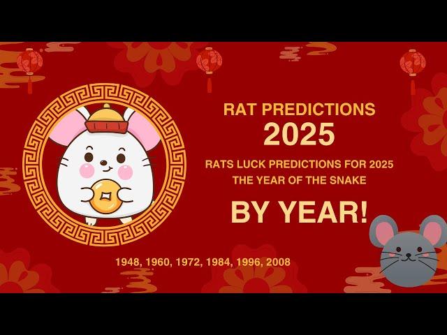  Rat Predictions Horoscope For 2025 By Year   #chineseastrology