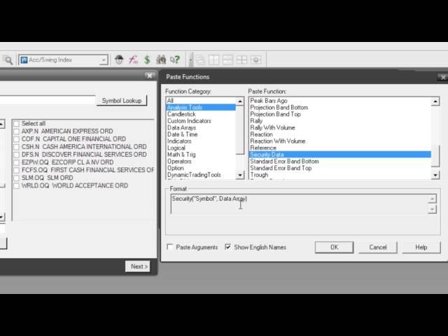 Creating Custom Formulas with MetaStock 12 - Security Data