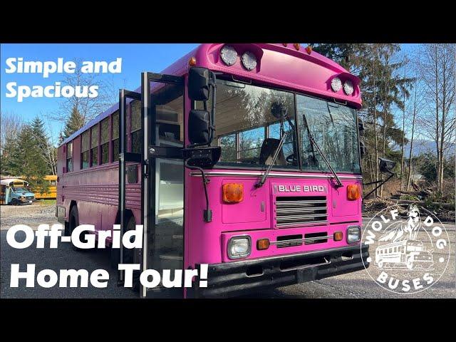 School Bus Conversion - Quick Tour - The Pink Bus!