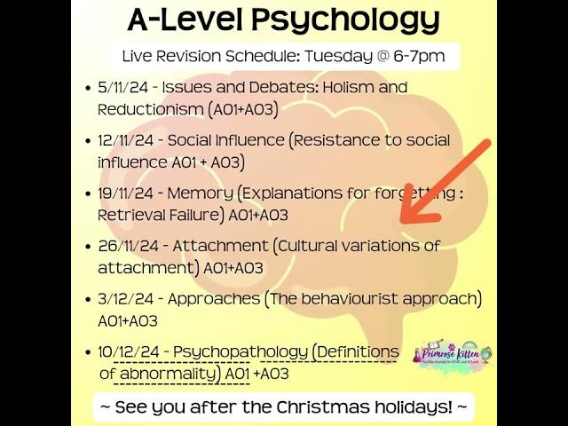 A-Level Psychology Live Tutoring | Weekly From Home!