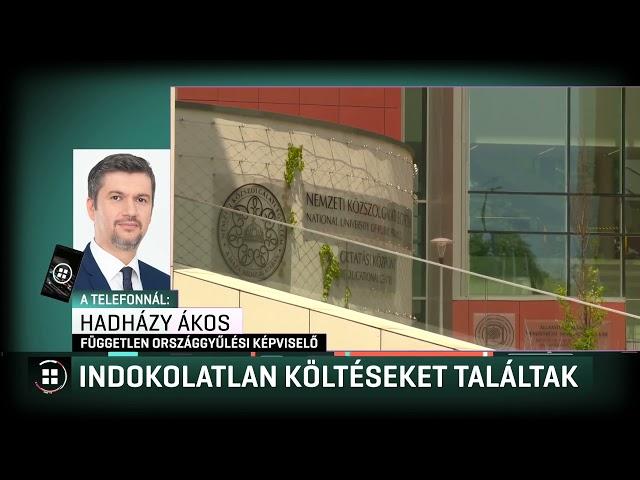 Indokolatlan költéseket találtak a Nemzeti Közszolgálati Egyetem két projektjében 21-07-06