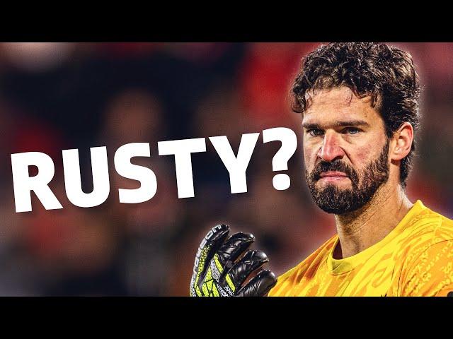 Has Alisson's level dropped in recent performances for Liverpool?