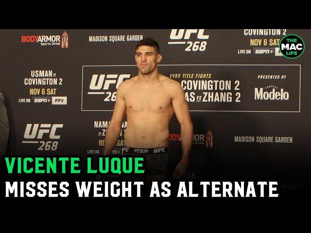 Vicente Luque misses weight as an alternate for Kamaru Usman vs. Colby Covington: "My bad, guys"