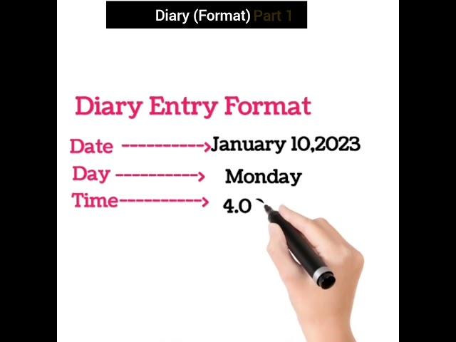 Diary Entry Format (part 1) Easy #shorts #diary #format #english