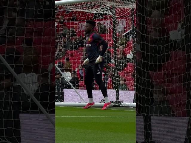 Onana Warming Up Man United vs Fulham #manchesterunited