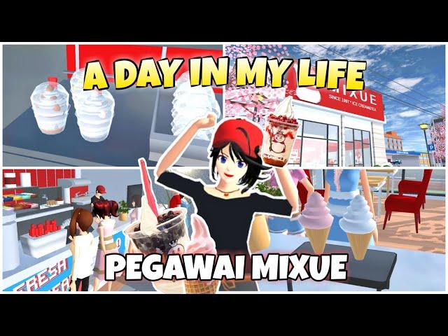 DAY IN MY LIFE PEGAWAI MIXUE || SAKURA SCHOOL SIMULATOR