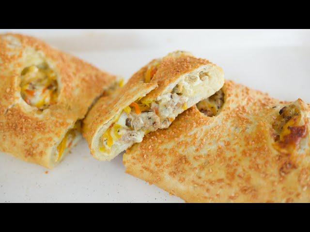 Cheesy Sausage and Onion Bread Recipe