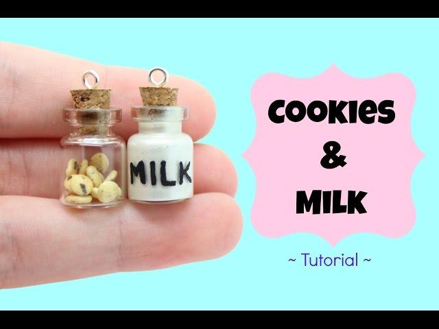 Cookies and Milk  Bottle Charms Tutorial! | Kawaii Polymer Clay