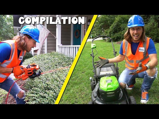 Lawn Mowers for Kids | Yard work with Handyman Hal | Learn about Lawn Mowers | Fun Videos for Kids