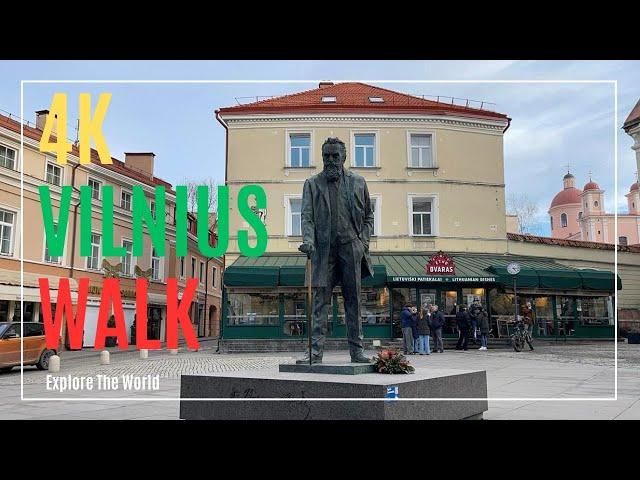 【4K】 Lithuania Vilnius Walk - Unesco Old Town Walking on a Sunny December Day | short version