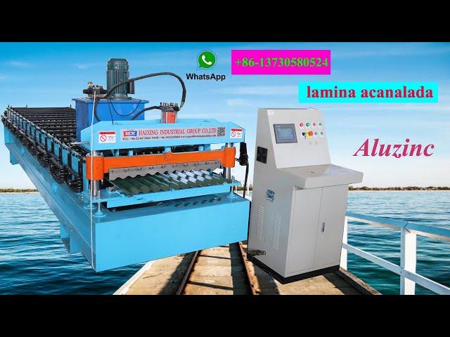 Máquina para fabricar chapas acanaladas , máquina para fabricar planchas de zinc , máquina aluzinc