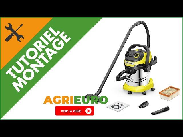 Bidon aspirateur Karcher WD 5 P S V-25/5/22 - Souffleur - bidon 25 lt - 1100W : tuto de montage