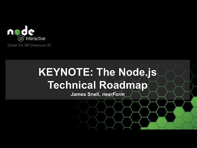 KEYNOTE: The Node.js Technical Roadmap, James Snell, nearForm