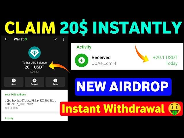 URGENT CLAIM $20 INSTANTLY | New Secret Airdrop with Instant Withdrawal | New Telegram Airdrop