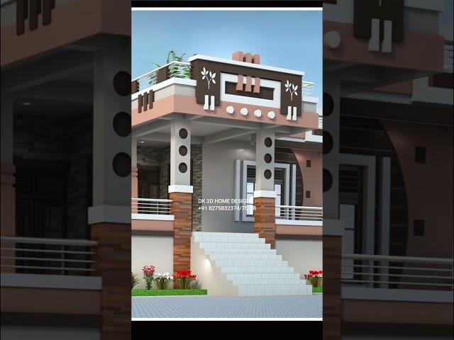 Beautiful  ️single floor village  house design DK 3D HOME DESIGN