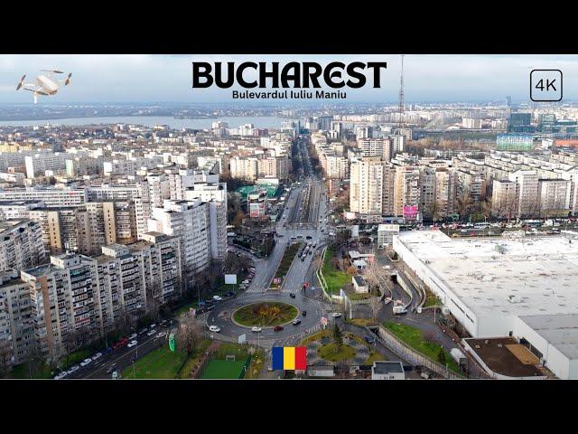 Bucharest Romania | 4K Drone Footage | Bulevardul Iuliu Maniu after Rain