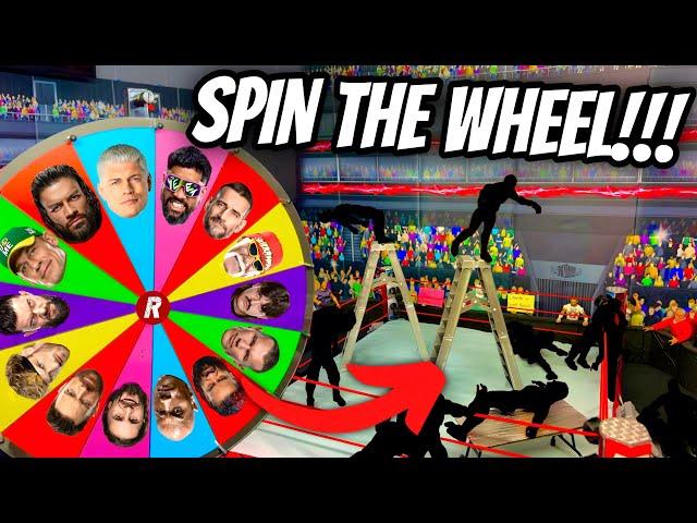 MYSTERY WHEEL Chooses Setup of WWE ACTION FIGURES!