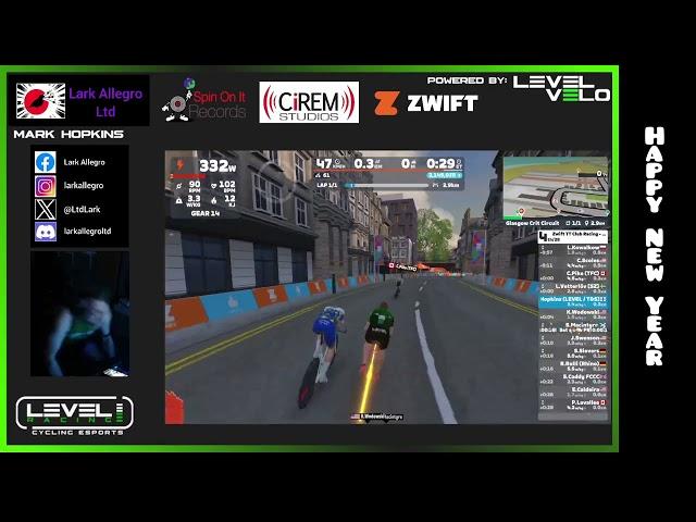 TT : ZWIFT TT CLUB RACING - GLASGOW CRIT CIRCUIT - 05/01/2025