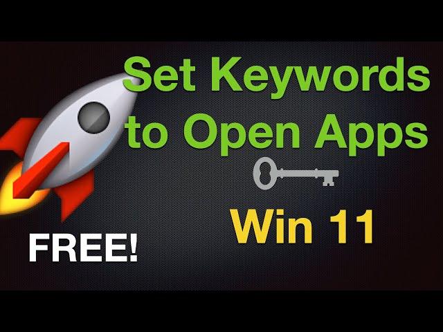 SlickRun (FREE!) - Set Keywords to Open Apps on Win 11