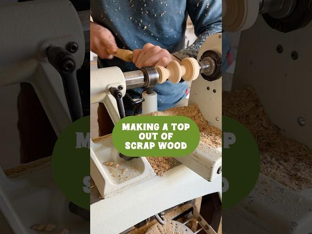 Making a toy top out of scrap wood