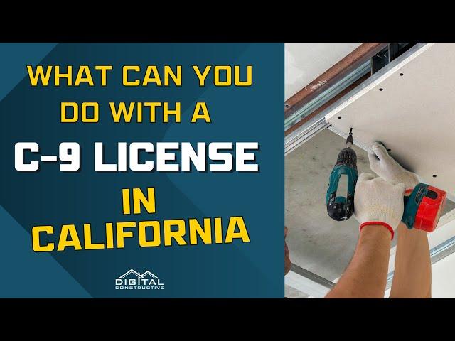 C-9 License Update! Drywall Contractor's Jobs, Requirements, Exam, Costs, Application, and more!