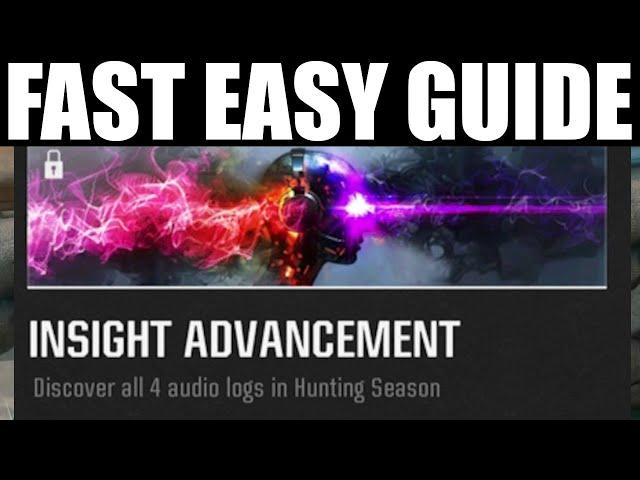 Where to "discover all 4 audio logs in hunting season" bo6 | insight advancement challenge guide)