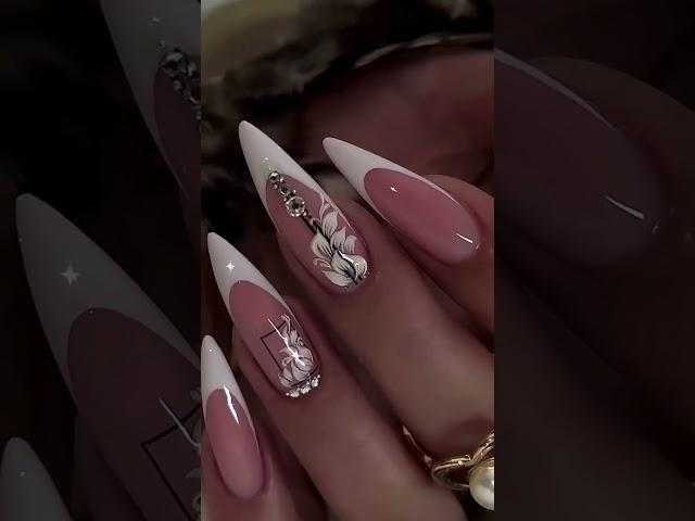 White French Tip Nails 2025: Glam Up Your Look  #nailart