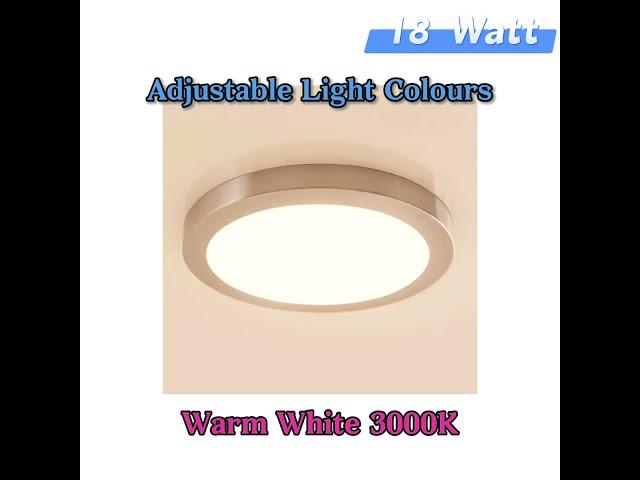 18W Brushed Chrome LED Ceiling Light,  #home #light #electrician #lighting #interiordesign #lamp