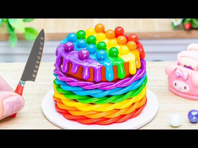 Magical Rainbow Cake  Beautiful Miniature Rainbow Chocolate Cake Decorating Ideas by Lotus Cakes