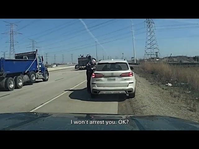 YRP charge driver going 180km/h on the 407