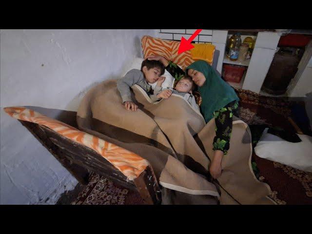 "A mother has taken refuge in a magical sanctuary with her young children...