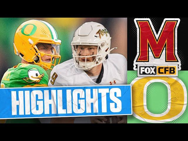 Maryland Terrapins vs. No. 1 Oregon Ducks Highlights | FOX College Football