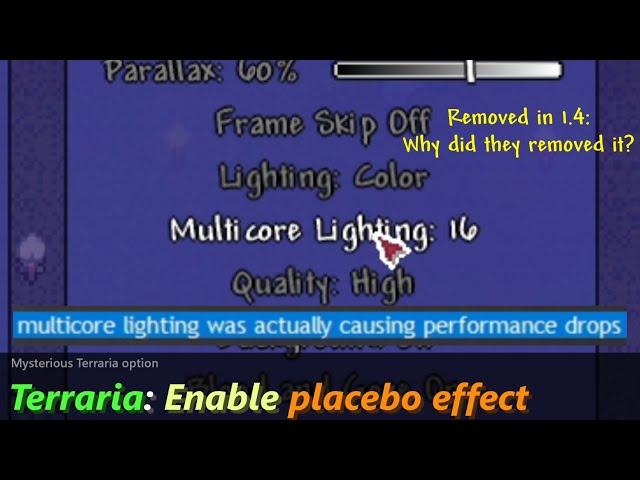 Nobody knows what Multicore Lighting did in Terraria. ─ "Better Performance" for Terraria!?