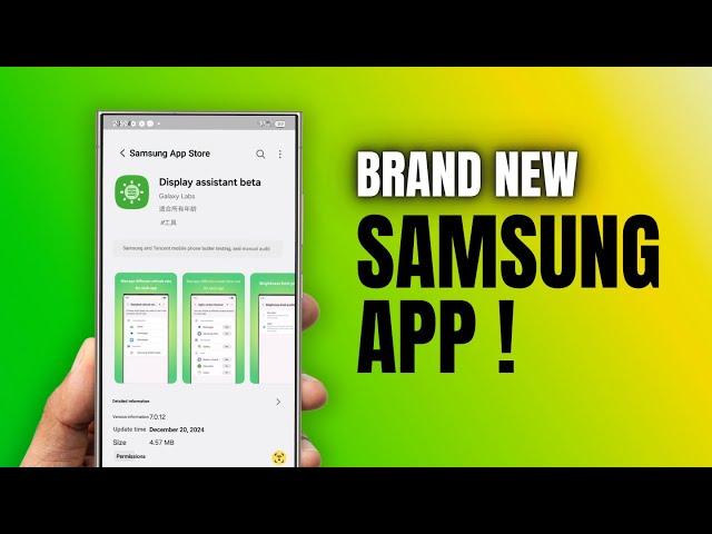 Brand New Samsung App To Enhance The Display Settings !!