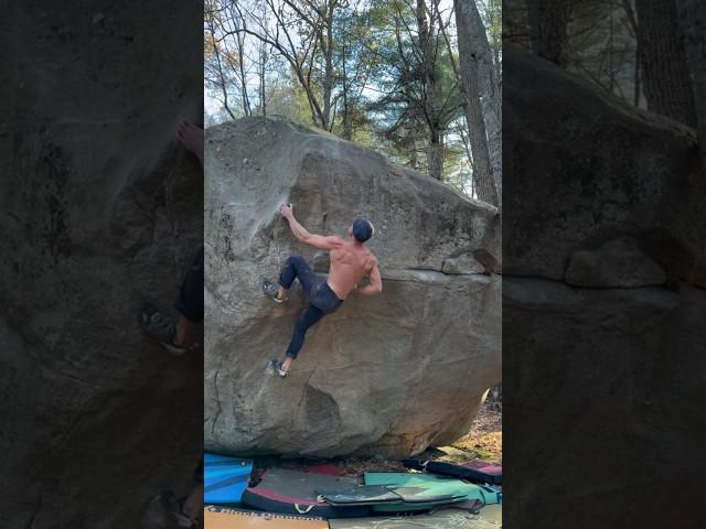 Notochord Sit - V9.  Arcadia, RI Bouldering