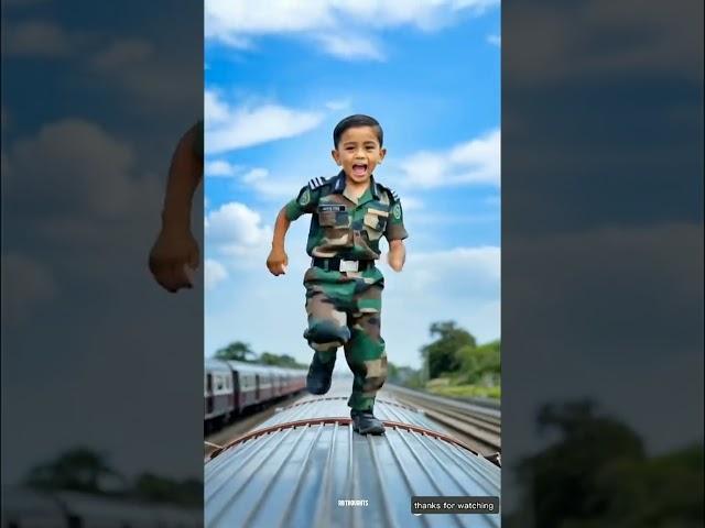A small army boy save all the passengers  || #shorts #army #train