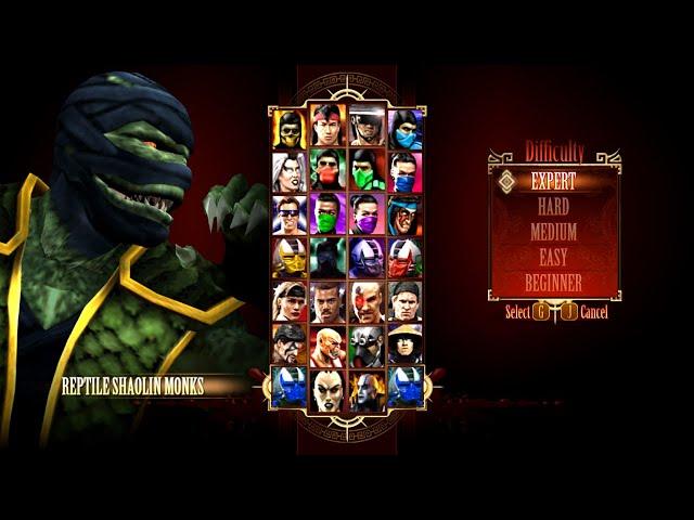 Mortal Kombat 9 - REPTILE SHAOLIN MONKS MOD - NEW Expert Tag Ladder Gameplay