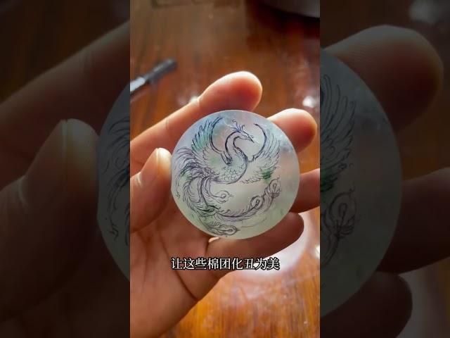 转盘挑战 转到什么雕刻什么#翡翠 #雕刻 #翡翠雕刻设计