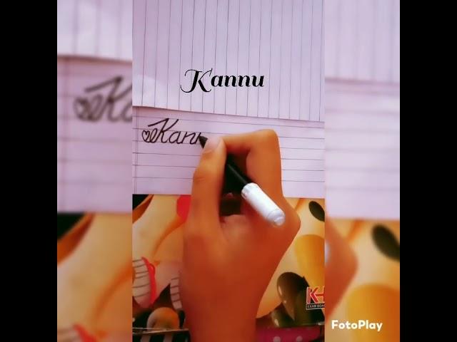 Kannu  - Comment your name|please subscribe#vickydhawan #calligraphy #shorts #youtubeshorts