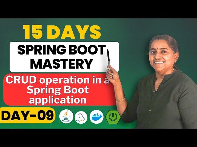 CRUD operation in a Spring Boot application  | 15 days to Spring Boot Mastery
