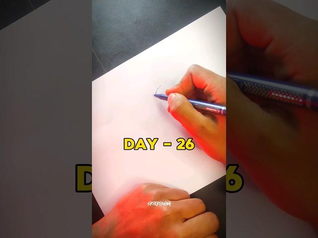 108 Day Art Challenge || Day - 26 complete   || Kishan Gupta Arts / SriKrishna  || #shorts