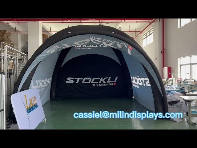 Milin Displays X spider inflatable tent X gloo trade show tent with custom print