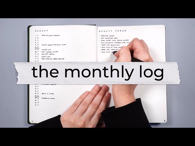 The Monthly Log Explained  Bullet journal core collections