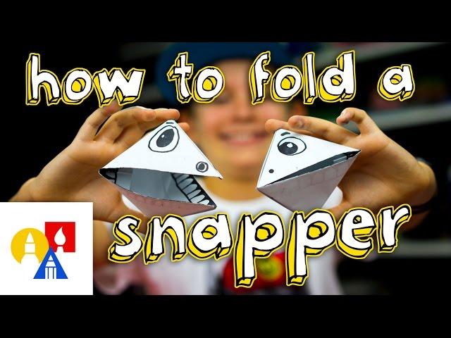 How To Fold An Origami Snapper Puppet