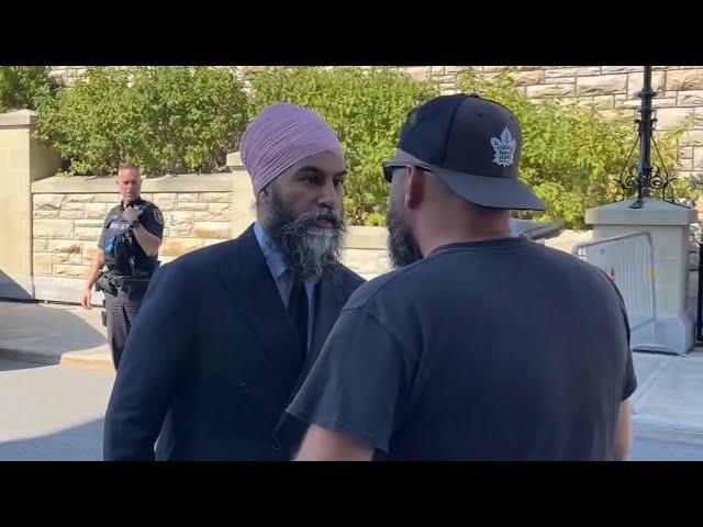 "Who said it?" | NDP Leader Jagmeet Singh gets into verbal altercation in Ottawa