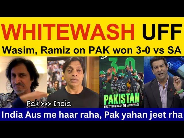 Wasim Akram latest on Pakistan whitewash SA 3 ODIs | Pakistani Reaction, Ramiz Speaks, Shoaib Akhtar