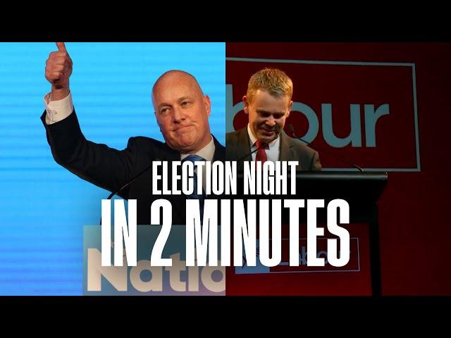 Highlights: Election night in two minutes | 1News Election 2023 Recap