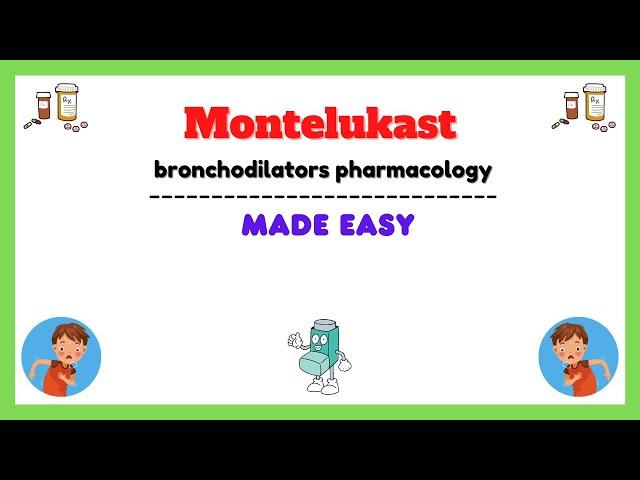 Montelukast pharmacology, asthma drugs pharmacology, pharmacology made easy