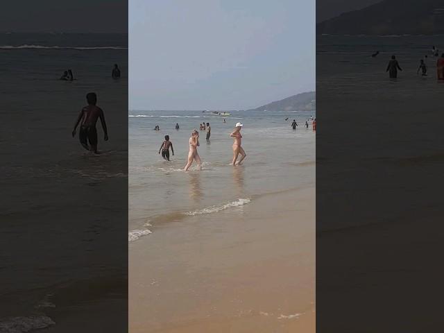 #shorts Russian girl in goa beach ️️️  #viral #russiangirl #goa #beach