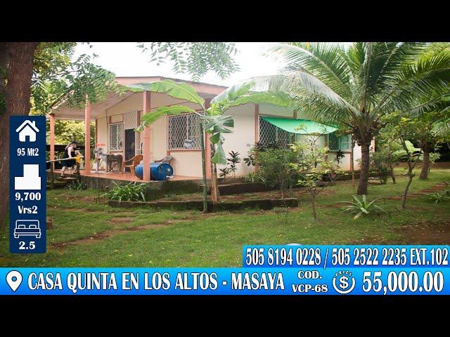 Propiedades en Nicaragua - Venta de casa quinta en masaya